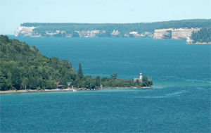 Pictured Rocks National Lakeshore - Munising Michigan located in Michigan's Upper Peninsula!  We are located in the Hiawatha National Forest in Michigan's Upper Peninsula and near or along the Pictured Rocks National Lakeshore. The majestic Pictured Rocks are comprised of over 15 miles of shoreline with stone cliffs up to 200' high.  Enjoy a number of inland lakes, Lake Superior, rivers, and over 17 waterfalls within Alger County.  